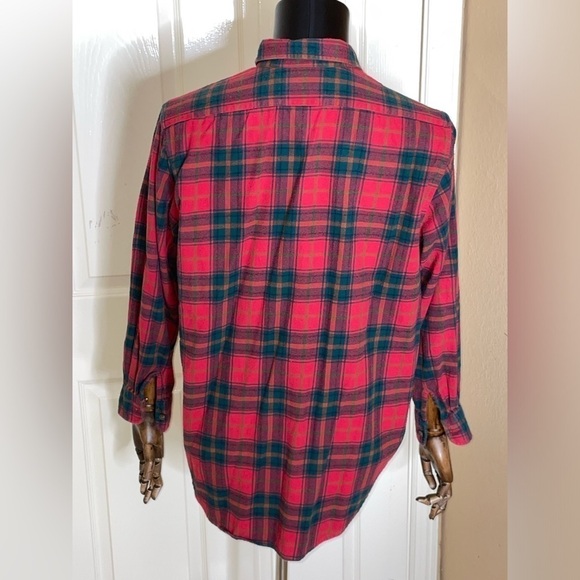 Vintage 90’s Abercrombie & Fitch Heavyweight Flannel Small Red Plaid - Picture 3 of 10